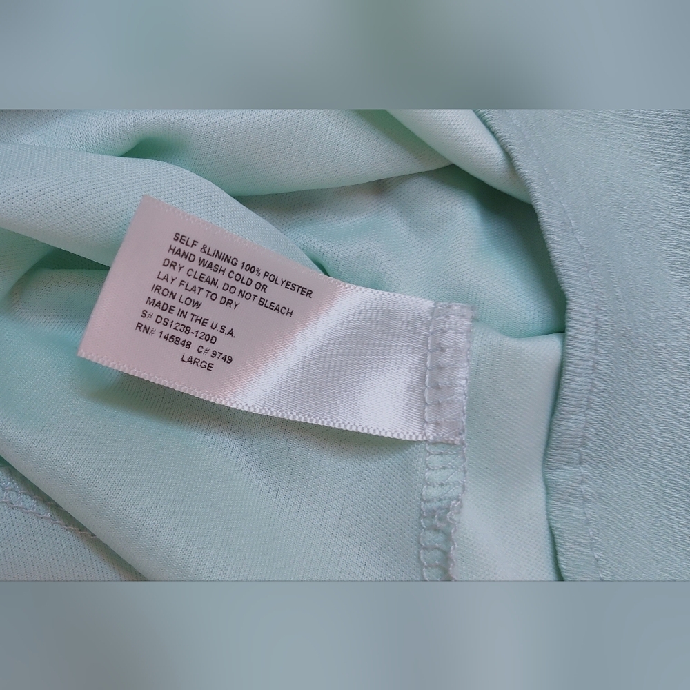 Everly Green Baby Doll Sundress Size Large Lined Ruffle Tiered Skirt Mini Boho - Picture 7 of 10